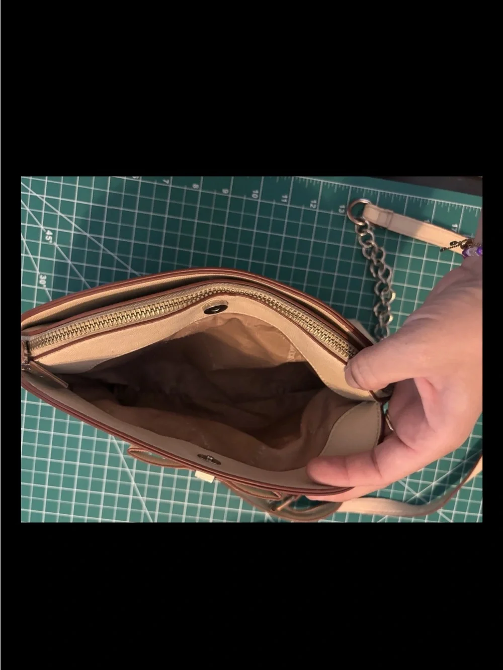 Nude Anne Klein Bow Accent Crossbody Bag